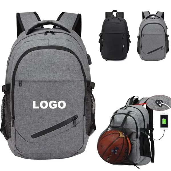 Water Resistant Pro-Tech Laptop Backpack /Usb Charging Port - Water Resistant Pro-Tech Laptop Backpack /Usb Charging Port - Image 0 of 4