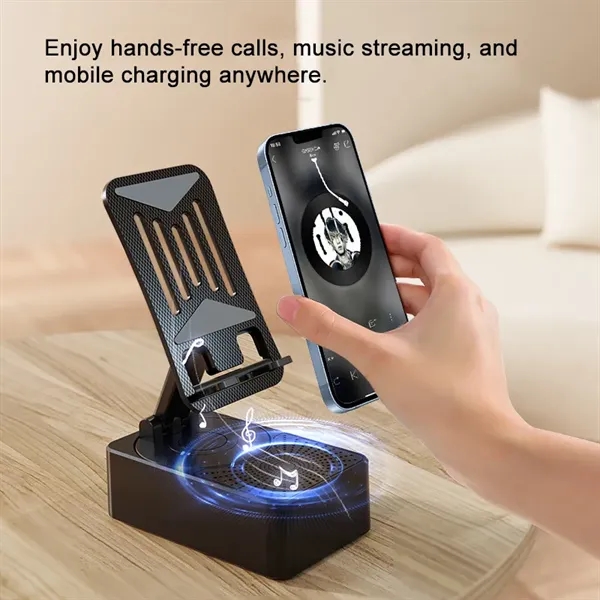 Phone Stand with Wireless Bluetooth Speaker and Power Bank - Phone Stand with Wireless Bluetooth Speaker and Power Bank - Image 2 of 7