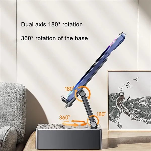 Phone Stand with Wireless Bluetooth Speaker and Power Bank - Phone Stand with Wireless Bluetooth Speaker and Power Bank - Image 3 of 7