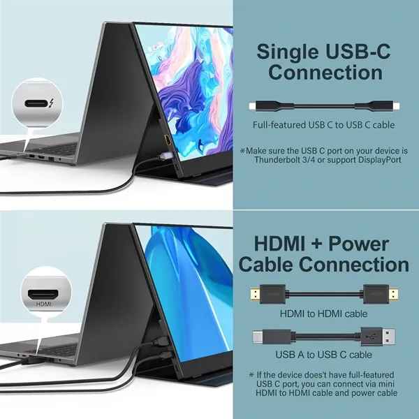 15.6'' Portable Monitor FHD 1080P with Protective Case - 15.6'' Portable Monitor FHD 1080P with Protective Case - Image 1 of 6