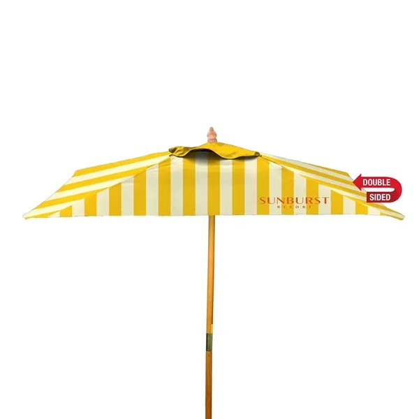 8' Square Wood Market Umbrella Double-Sided Dye Sub Kit - 8' Square Wood Market Umbrella Double-Sided Dye Sub Kit - Image 0 of 4