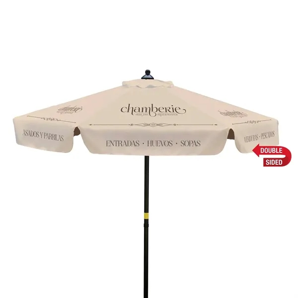 7' Steel Market Umbrella Double-Sided Dye Sub Kit w/ Valance - 7' Steel Market Umbrella Double-Sided Dye Sub Kit w/ Valance - Image 0 of 0