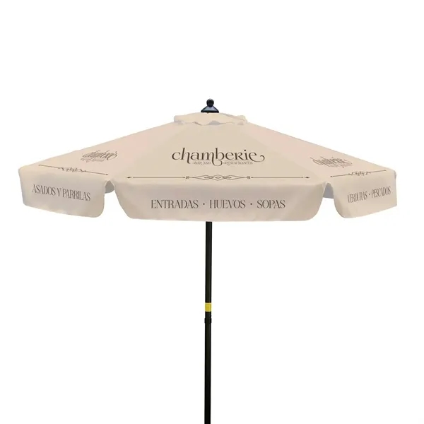 7' Steel Market Umbrella Single-Sided Dye Sub Kit w/ Valance - 7' Steel Market Umbrella Single-Sided Dye Sub Kit w/ Valance - Image 0 of 0