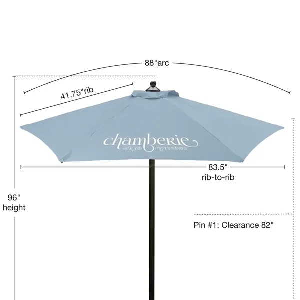 7' Steel Market Umbrella Double-Sided Dye Sub Kit - 7' Steel Market Umbrella Double-Sided Dye Sub Kit - Image 2 of 2
