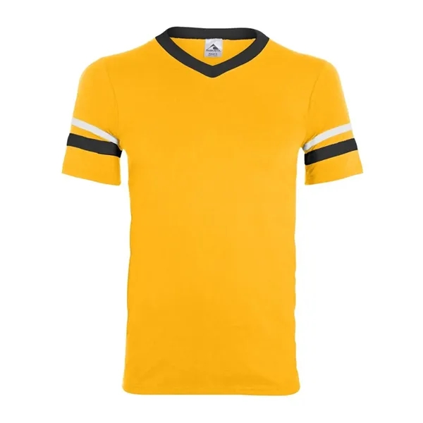 Augusta Sportswear V-Neck Jersey with Striped Sleeves - Augusta Sportswear V-Neck Jersey with Striped Sleeves - Image 14 of 72