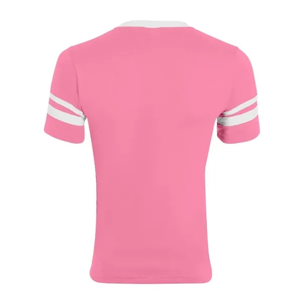 Augusta Sportswear V-Neck Jersey with Striped Sleeves - Augusta Sportswear V-Neck Jersey with Striped Sleeves - Image 43 of 72