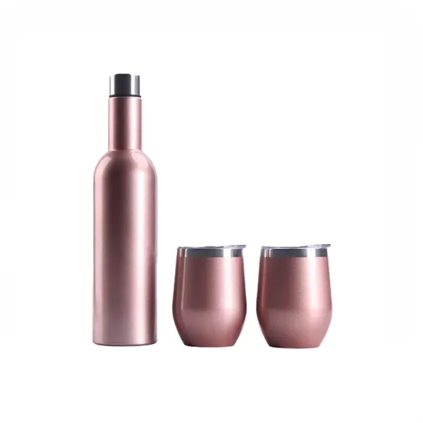 Wine Bottle and Tumbler Gift Set Stainless Steel - Wine Bottle and Tumbler Gift Set Stainless Steel - Image 6 of 7