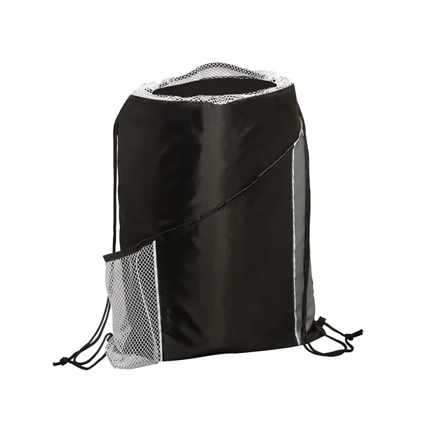 Sprint Angled Drawstring Sports Bag With Pockets - Sprint Angled Drawstring Sports Bag With Pockets - Image 1 of 11