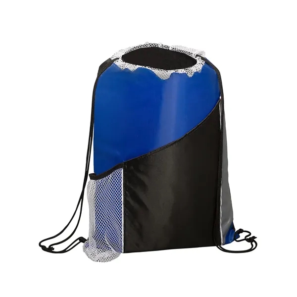 Sprint Angled Drawstring Sports Bag With Pockets - Sprint Angled Drawstring Sports Bag With Pockets - Image 5 of 11