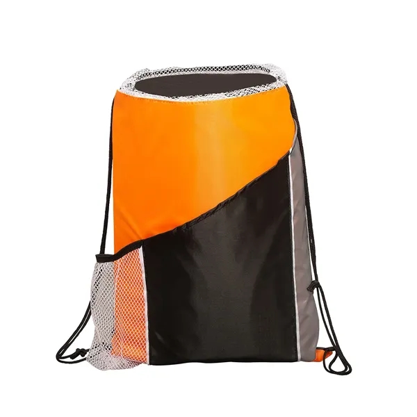 Sprint Angled Drawstring Sports Bag With Pockets - Sprint Angled Drawstring Sports Bag With Pockets - Image 9 of 11