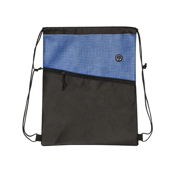 Tonal Heathered Non-Woven Drawstring Backpack - Tonal Heathered Non-Woven Drawstring Backpack - Image 4 of 12