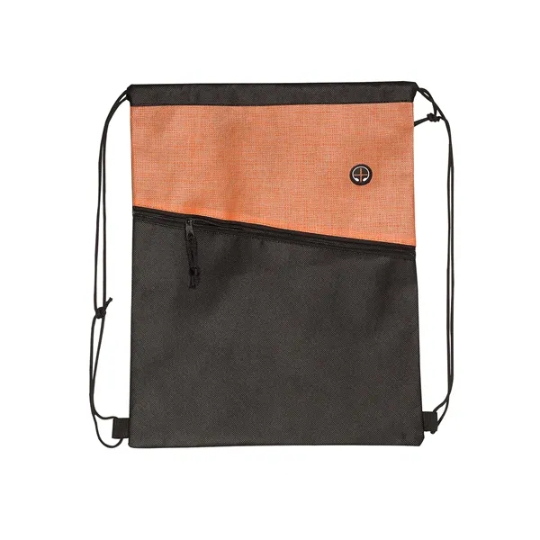 Tonal Heathered Non-Woven Drawstring Backpack - Tonal Heathered Non-Woven Drawstring Backpack - Image 8 of 12