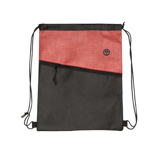 Tonal Heathered Non-Woven Drawstring Backpack - Tonal Heathered Non-Woven Drawstring Backpack - Image 12 of 12