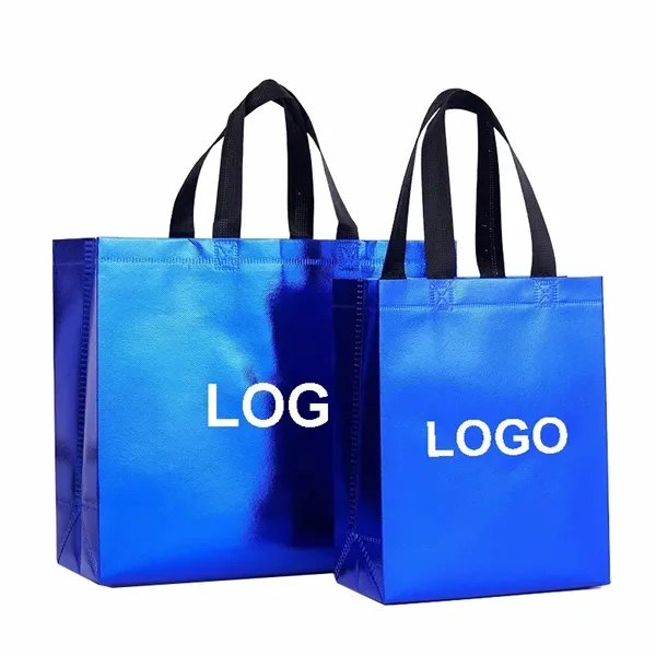 Glossy Reusable Nonwoven Grocery Bags - Glossy Reusable Nonwoven Grocery Bags - Image 0 of 3