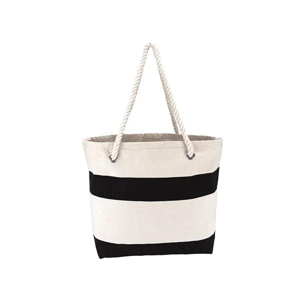 Cotton Resort Tote Bag with Rope Handle - Cotton Resort Tote Bag with Rope Handle - Image 2 of 5