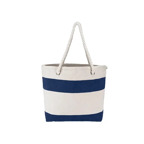 Cotton Resort Tote Bag with Rope Handle - Cotton Resort Tote Bag with Rope Handle - Image 4 of 5