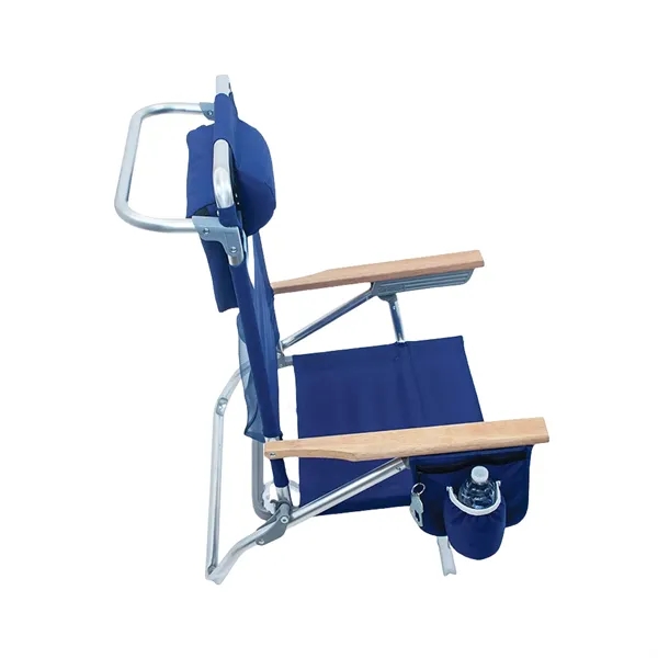 Aluminum Foldable Beach Chair w/ Cup Holder - Aluminum Foldable Beach Chair w/ Cup Holder - Image 4 of 4