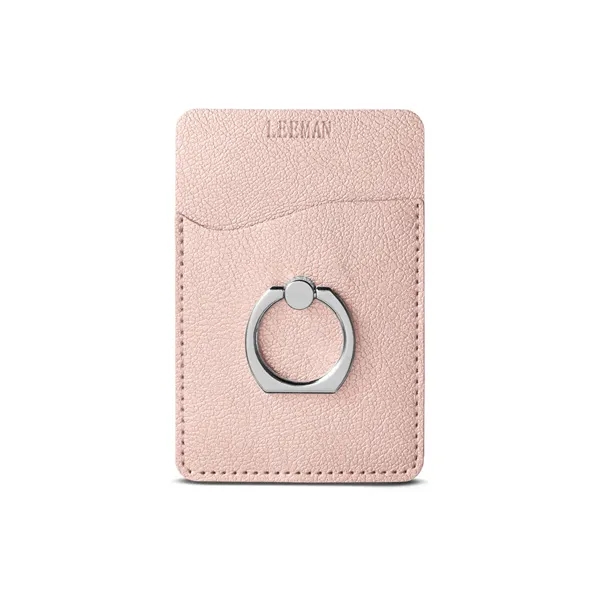 Leeman Shimmer Card Holder With Metal Ring Phone Stand - Leeman Shimmer Card Holder With Metal Ring Phone Stand - Image 3 of 7