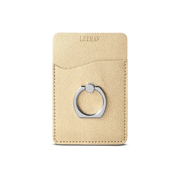 Leeman Shimmer Card Holder With Metal Ring Phone Stand - Leeman Shimmer Card Holder With Metal Ring Phone Stand - Image 4 of 7