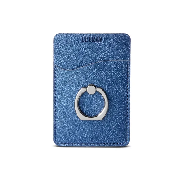 Leeman Shimmer Card Holder With Metal Ring Phone Stand - Leeman Shimmer Card Holder With Metal Ring Phone Stand - Image 7 of 7