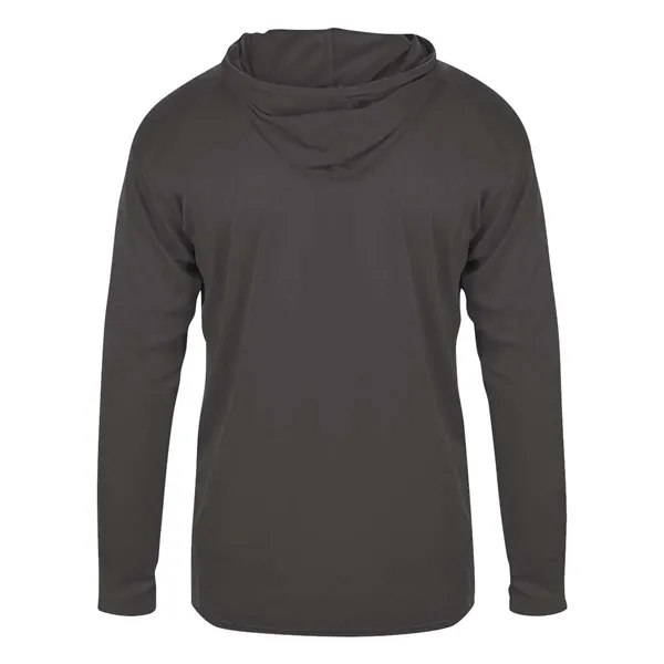 Badger Youth B-Core Long Sleeve Hooded T-Shirt - Badger Youth B-Core Long Sleeve Hooded T-Shirt - Image 12 of 34