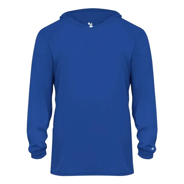 Badger Youth B-Core Long Sleeve Hooded T-Shirt - Badger Youth B-Core Long Sleeve Hooded T-Shirt - Image 23 of 34
