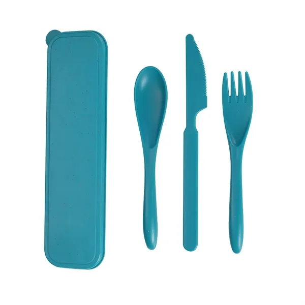 Wheat Straw Portable Knife Fork Spoons Tableware - Wheat Straw Portable Knife Fork Spoons Tableware - Image 5 of 5