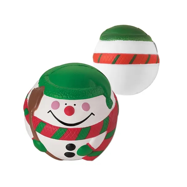 Happy Holiday Snowman Shape Stress Ball - Happy Holiday Snowman Shape Stress Ball - Image 1 of 1