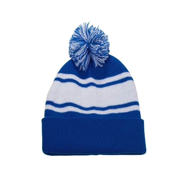 Knit Beanie With Pom Pom - Knit Beanie With Pom Pom - Image 7 of 9
