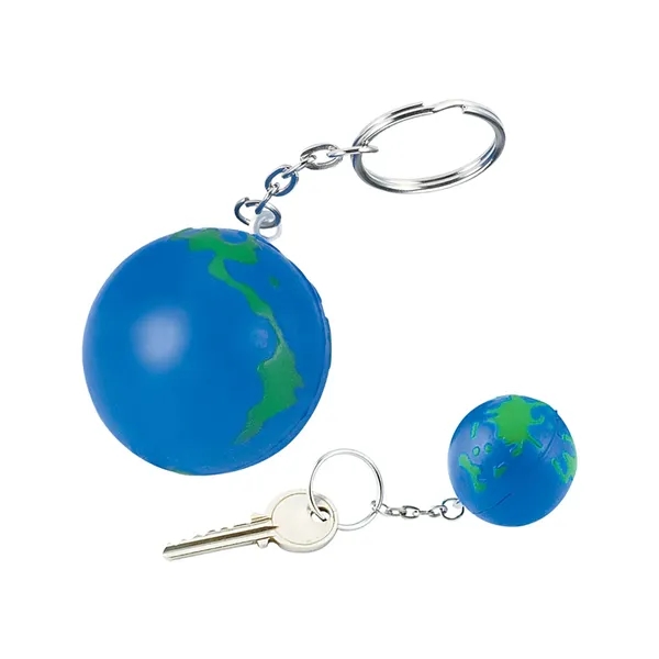 Globe Earth Shape Stress Ball Keychain