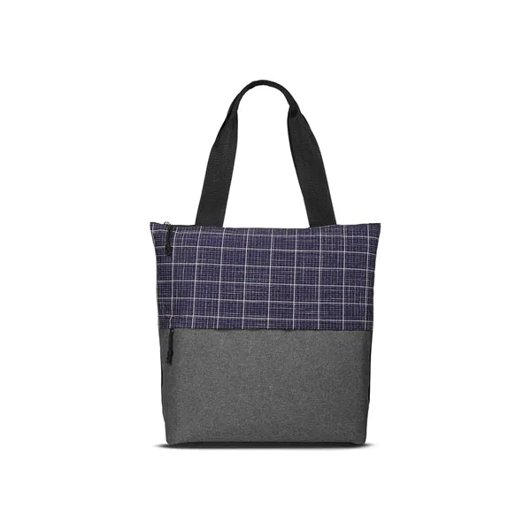 Flannel Check Accent Tote Bag - Flannel Check Accent Tote Bag - Image 0 of 3