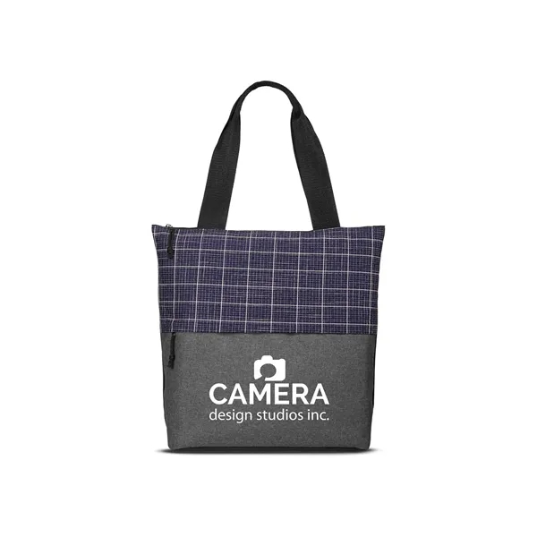 Flannel Check Accent Tote Bag - Flannel Check Accent Tote Bag - Image 1 of 3