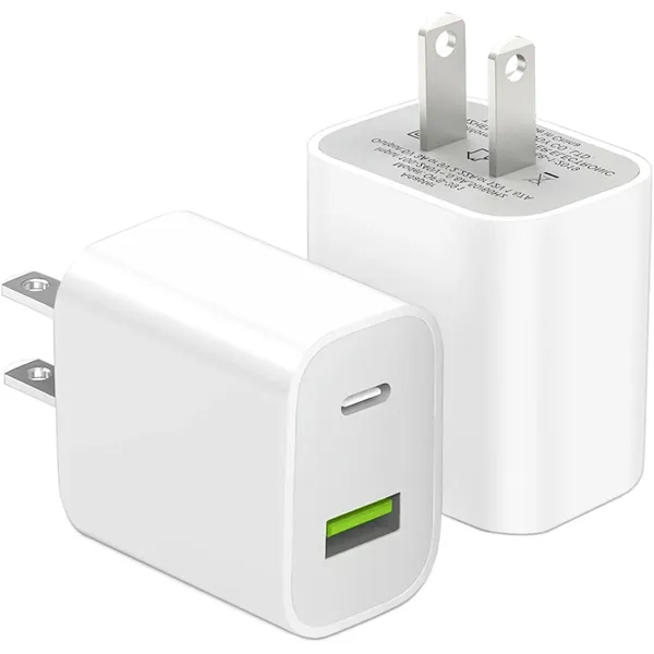 USB C Charger Block Dual Port Type C Wall Fast Charging - USB C Charger Block Dual Port Type C Wall Fast Charging - Image 0 of 3