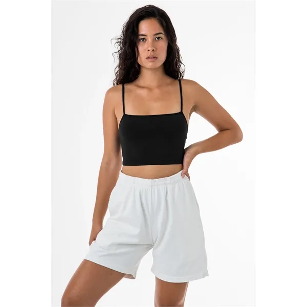 Cotton Spandex Spaghetti Crop Top - Cotton Spandex Spaghetti Crop Top - Image 0 of 6