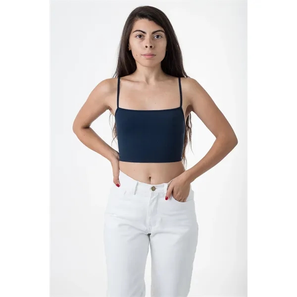 Cotton Spandex Spaghetti Crop Top - Cotton Spandex Spaghetti Crop Top - Image 1 of 6