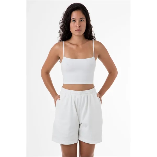 Cotton Spandex Spaghetti Crop Top - Cotton Spandex Spaghetti Crop Top - Image 5 of 6