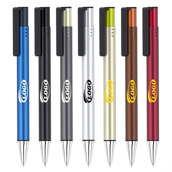Premium 1.0mm Aluminum Click-Type Ballpoint Pen - Premium 1.0mm Aluminum Click-Type Ballpoint Pen - Image 0 of 8