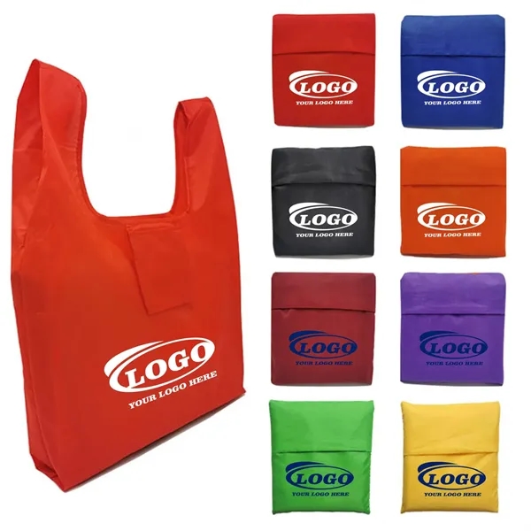 Compact 210T Oxford Eco-Friendly Foldable Grocery Tote Bag - Compact 210T Oxford Eco-Friendly Foldable Grocery Tote Bag - Image 0 of 8