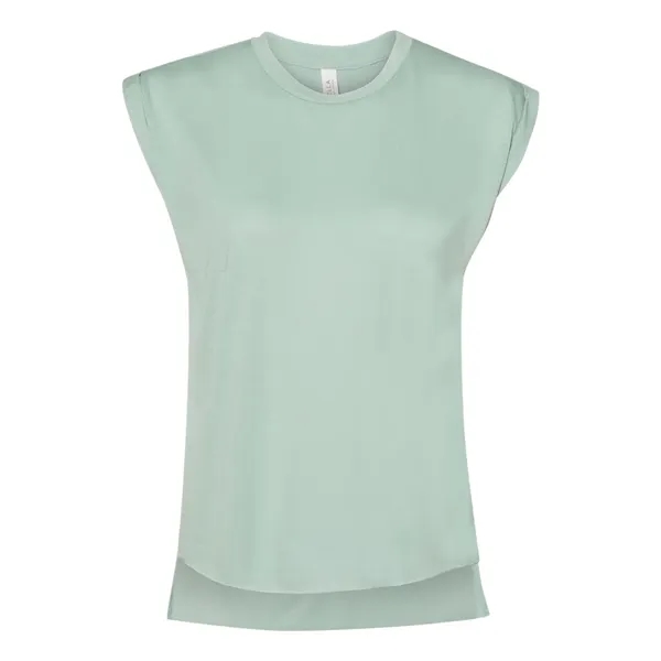 BELLA + CANVAS Women's Flowy Rolled Cuffs Muscle Tee - BELLA + CANVAS Women's Flowy Rolled Cuffs Muscle Tee - Image 5 of 22