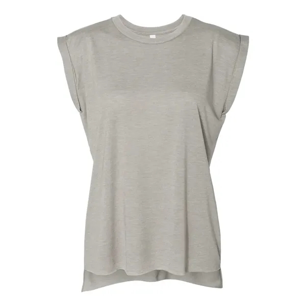 BELLA + CANVAS Women's Flowy Rolled Cuffs Muscle Tee - BELLA + CANVAS Women's Flowy Rolled Cuffs Muscle Tee - Image 11 of 22