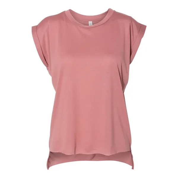 BELLA + CANVAS Women's Flowy Rolled Cuffs Muscle Tee - BELLA + CANVAS Women's Flowy Rolled Cuffs Muscle Tee - Image 13 of 22
