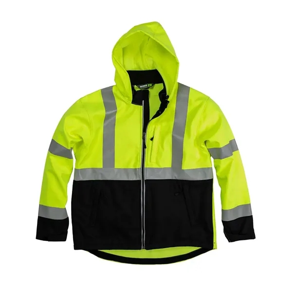 Berne Apparel Men's Tall Hi-Vis Class 3 Hooded Soft Shell... - Berne Apparel Men's Tall Hi-Vis Class 3 Hooded Soft Shell... - Image 1 of 2