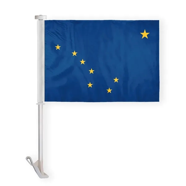 12"x16" & 10.5''x15'' Alaska Car Flags - 12"x16" & 10.5''x15'' Alaska Car Flags - Image 1 of 1