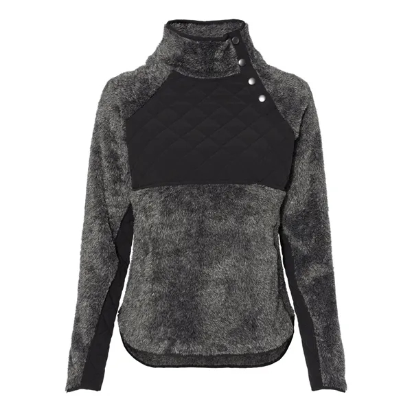 Boxercraft Women's Quilted Fuzzy Fleece Snap Placket Pull...