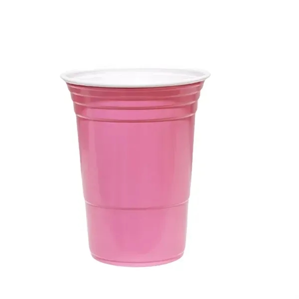 16oz Reusable Party Cup - Durable Plastic Drinking Tumbler - 16oz Reusable Party Cup - Durable Plastic Drinking Tumbler - Image 3 of 5