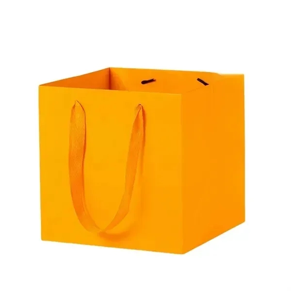 Square Kraft Paper Gift Tote Bag - Durable and Sturdy - Square Kraft Paper Gift Tote Bag - Durable and Sturdy - Image 5 of 9