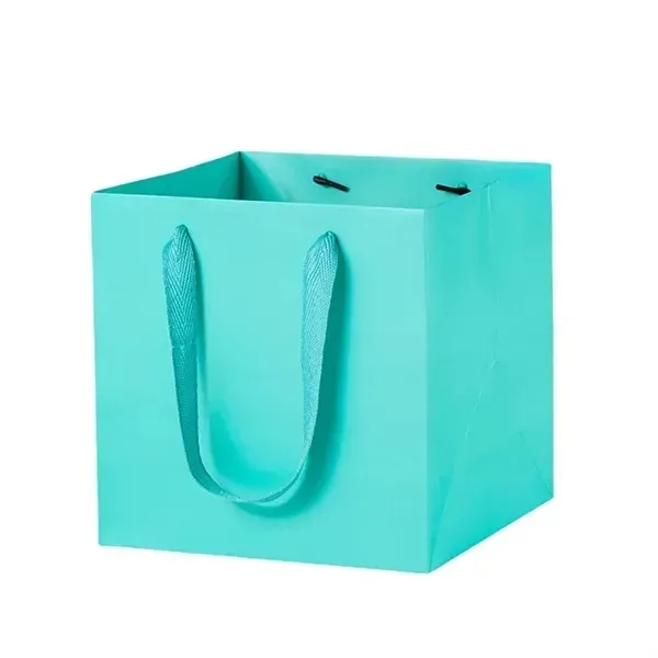 Square Kraft Paper Gift Tote Bag - Durable and Sturdy - Square Kraft Paper Gift Tote Bag - Durable and Sturdy - Image 3 of 9