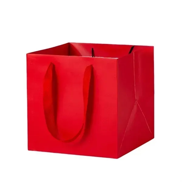 Square Kraft Paper Gift Tote Bag - Durable and Sturdy - Square Kraft Paper Gift Tote Bag - Durable and Sturdy - Image 8 of 9