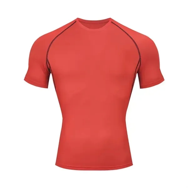 Compression Short Sleeve - Breathable Performance Top - Compression Short Sleeve - Breathable Performance Top - Image 3 of 9