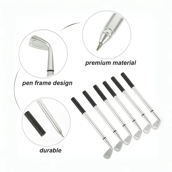 Golf Ballpoint Pen - Black Ink Writing Instrument - Golf Ballpoint Pen - Black Ink Writing Instrument - Image 3 of 6